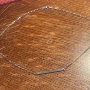 Delicate Silver Bar Necklace for Women